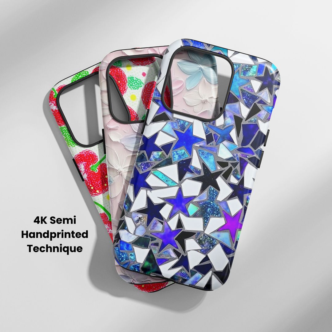 Double-Layer Semi-Handprinted Tough Matte Leopard Print iPhone Case