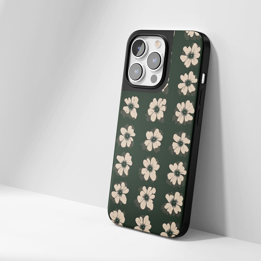 Industry-Level Tough Matte Flowers iPhone Case (MagSafe-Compatible)