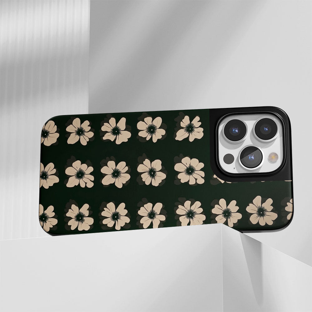 Industry-Level Tough Matte Flowers iPhone Case (MagSafe-Compatible)