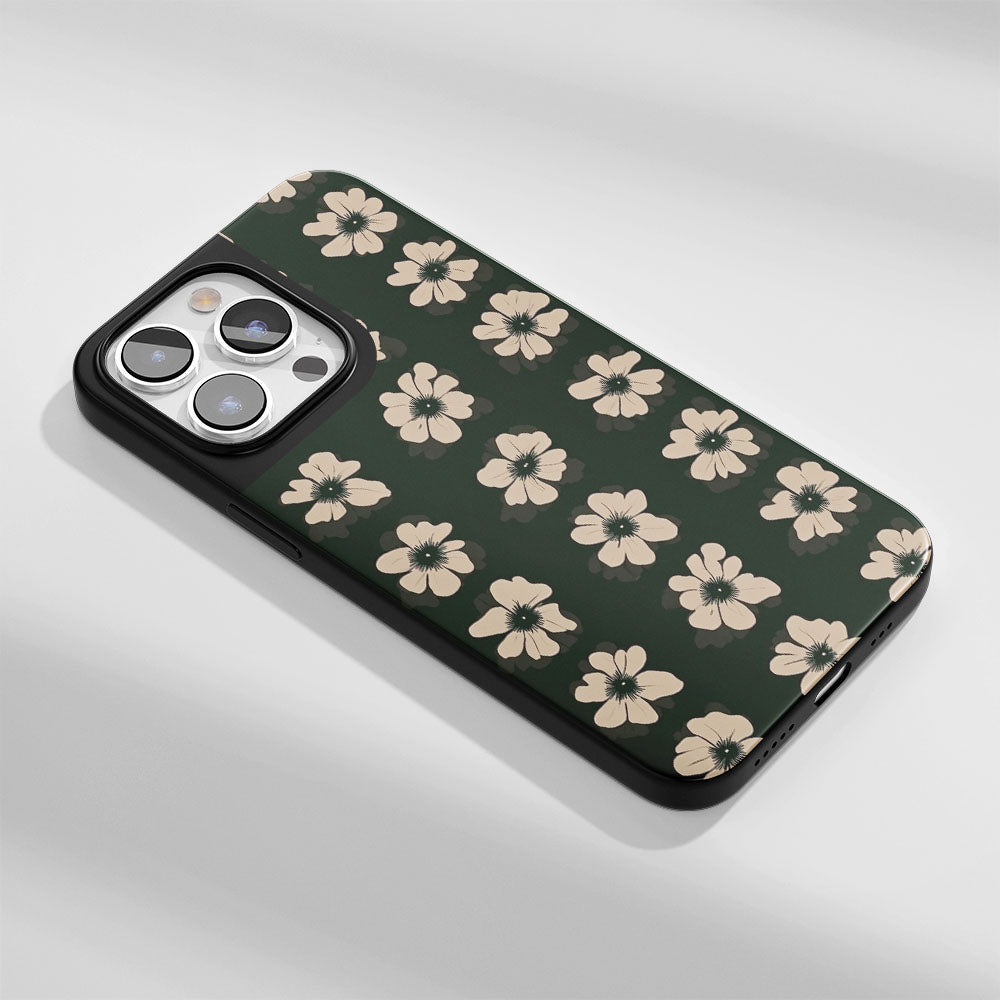 Industry-Level Tough Matte Flowers iPhone Case (MagSafe-Compatible)