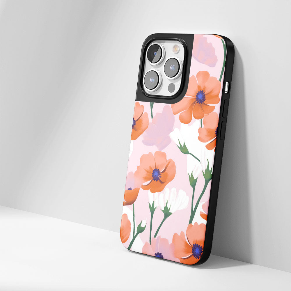 Industry-Level Tough Matte Flowers iPhone Case (MagSafe-Compatible)