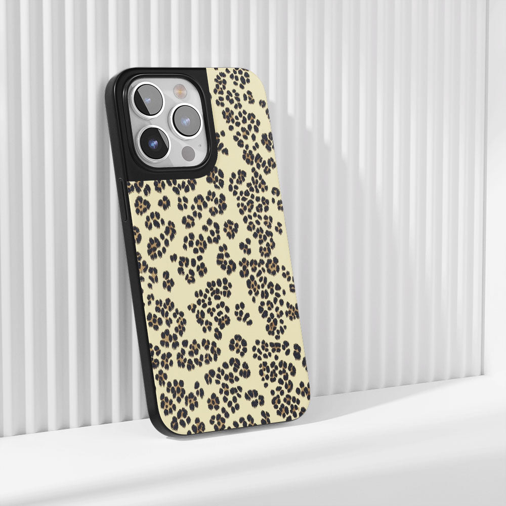 Industry-Level Tough Matte Leopard Print iPhone Case (MagSafe-Compatible)