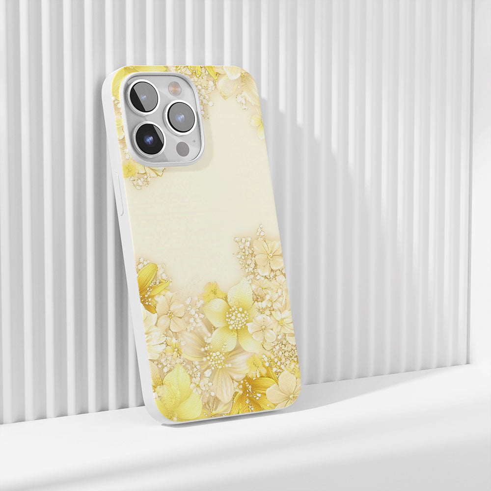 Latest 3rd-Generation Crystal Tough Glossy Flowers iPhone Case