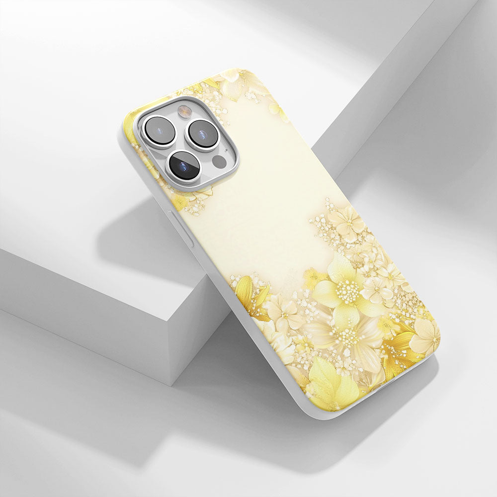 Latest 3rd-Generation Crystal Tough Glossy Flowers iPhone Case