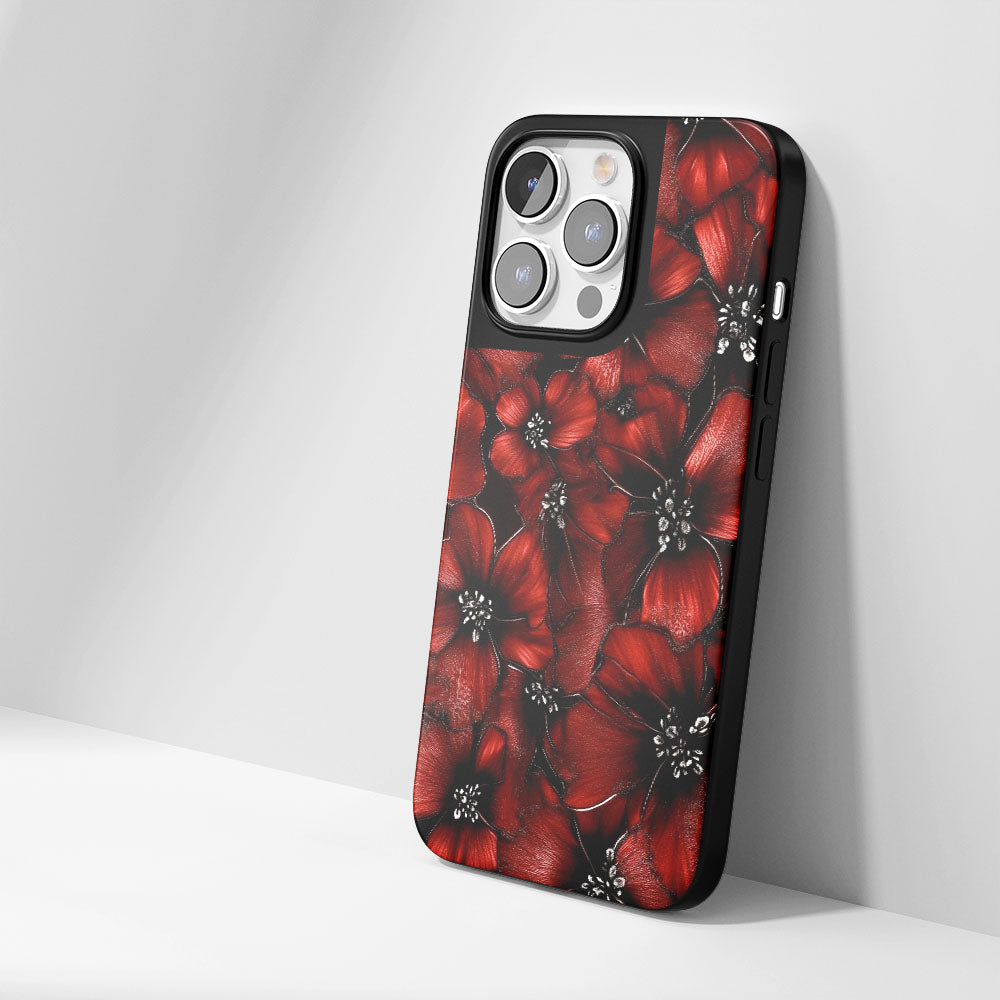 Industry-Level Tough Matte Flowers iPhone Case