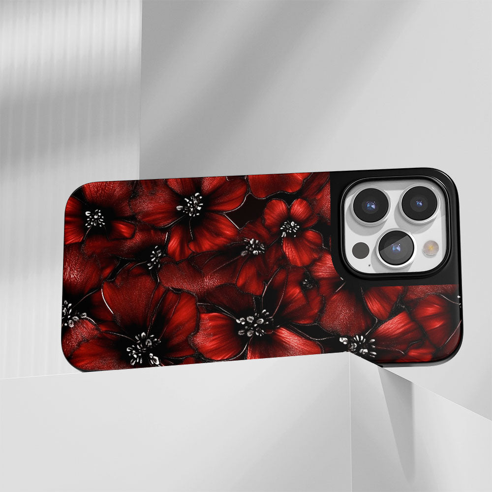 Industry-Level Tough Matte Flowers iPhone Case
