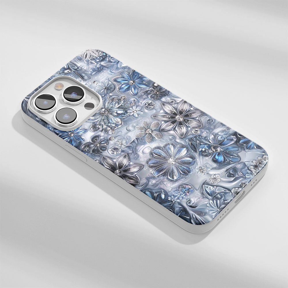 Latest 3rd-Generation Crystal Tough Glossy Flowers iPhone Case