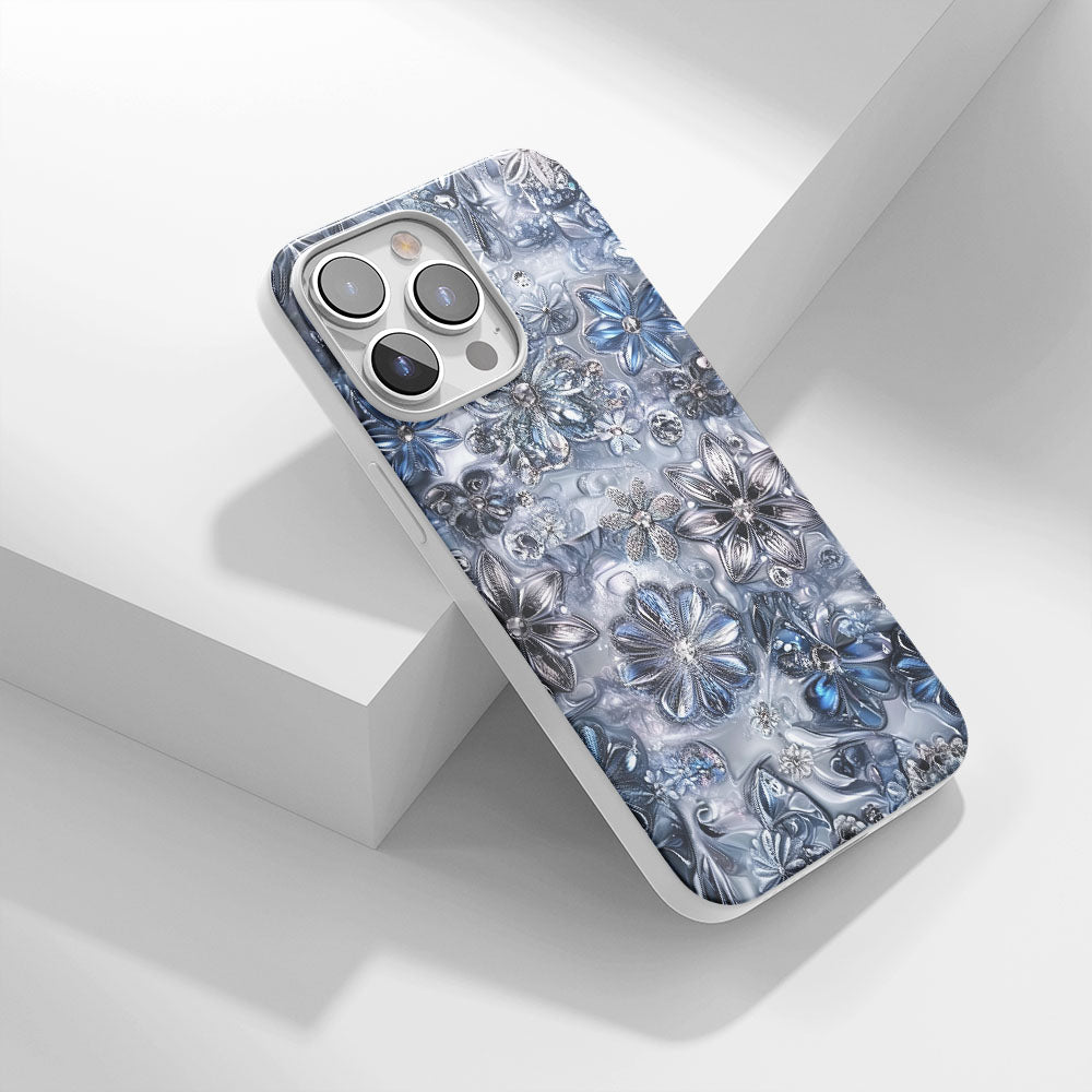 Latest 3rd-Generation Crystal Tough Glossy Flowers iPhone Case