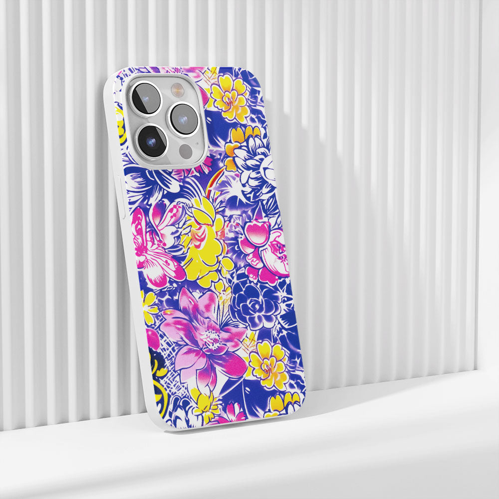 Latest 3rd-Generation Crystal Tough Glossy Flowers iPhone Case