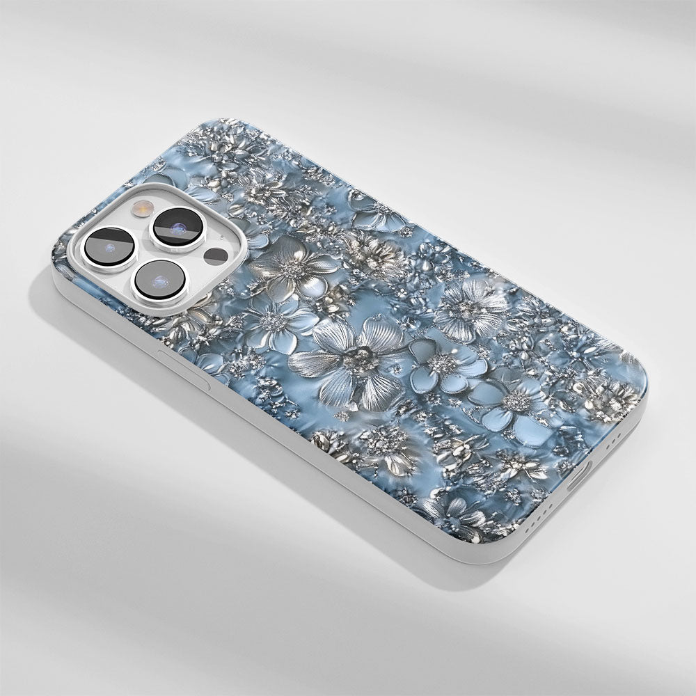 Latest 3rd-Generation Crystal Tough Glossy Flowers iPhone Case