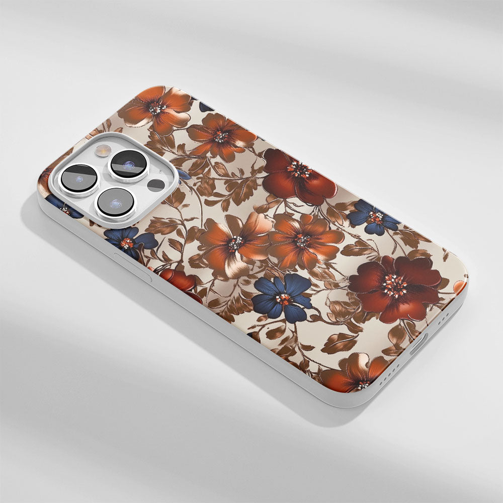 Latest 3rd-Generation Crystal Tough Glossy Flowers iPhone Case