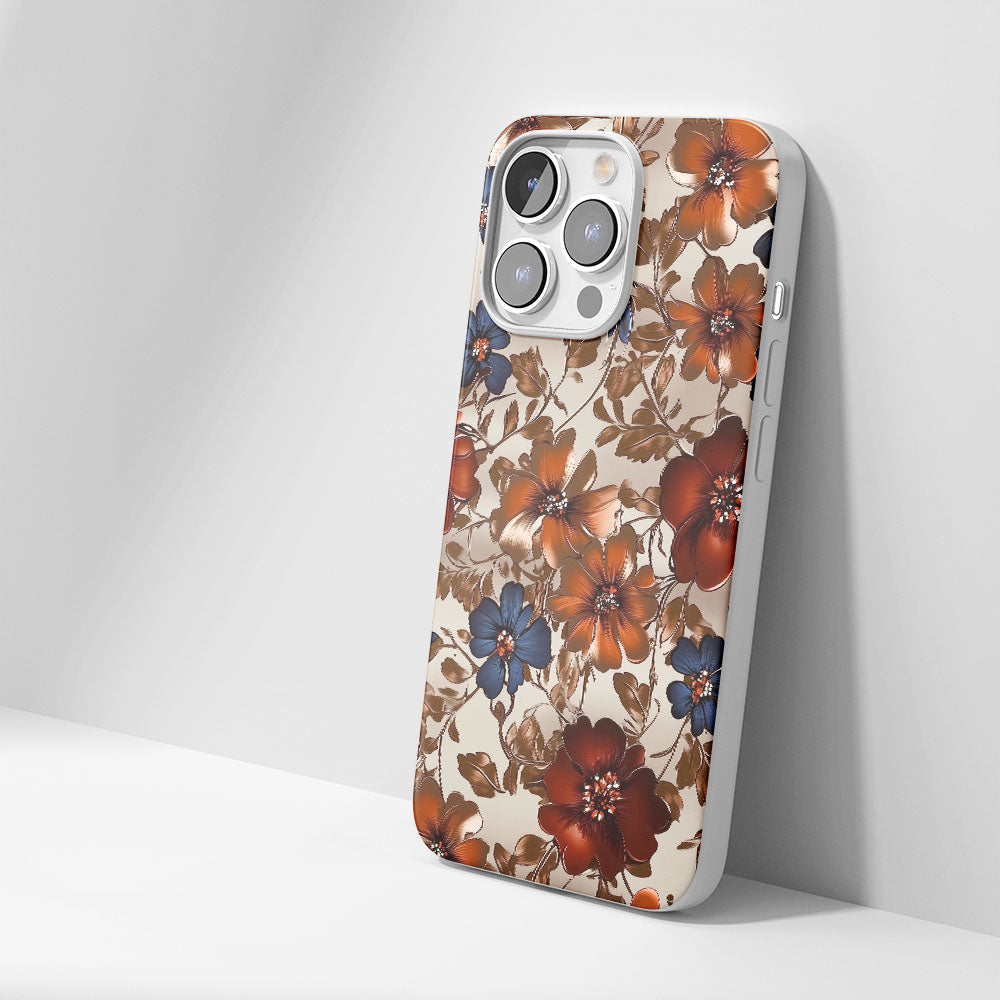 Latest 3rd-Generation Crystal Tough Glossy Flowers iPhone Case