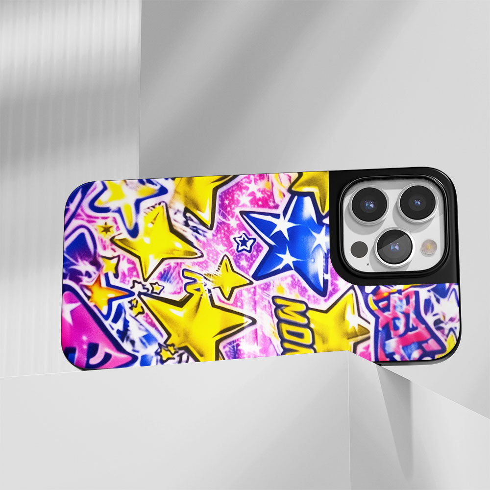 Industry-Level Tough Matte Stars iPhone Case (MagSafe-Compatible)