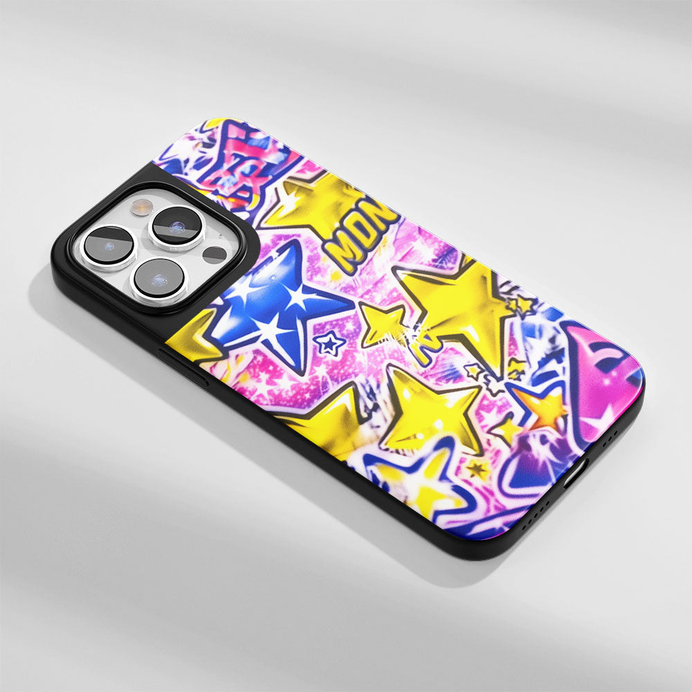 Industry-Level Tough Matte Stars iPhone Case (MagSafe-Compatible)