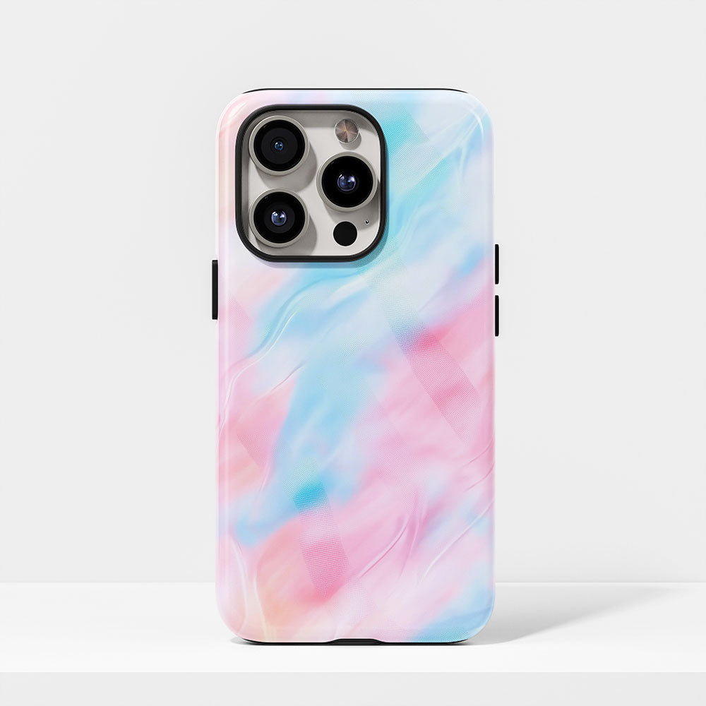 Double-Layer Semi-Handprinted Tough Matte Checks iPhone Case