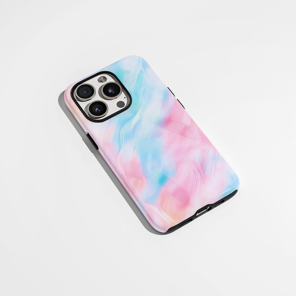 Double-Layer Semi-Handprinted Tough Matte Checks iPhone Case