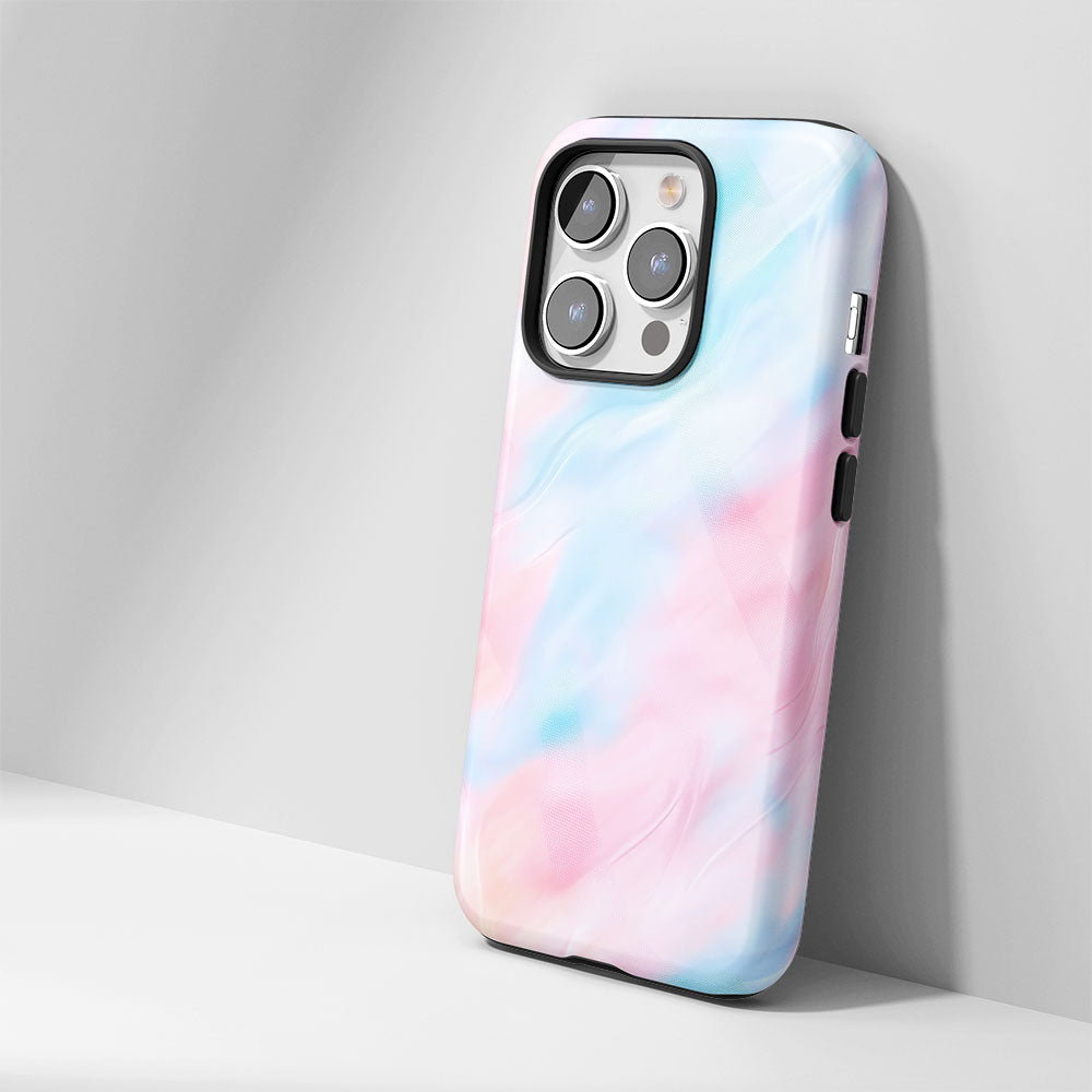 Double-Layer Semi-Handprinted Tough Matte Checks iPhone Case