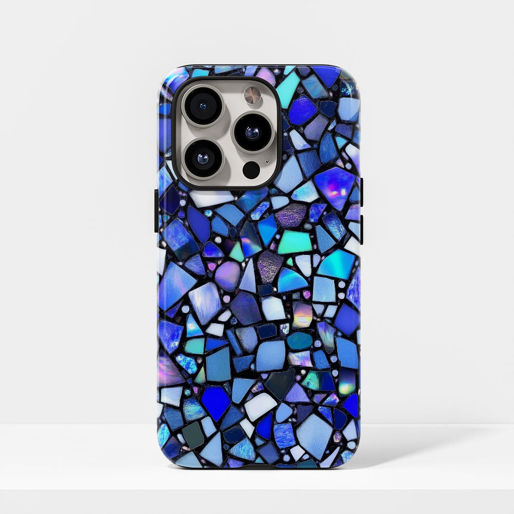 Double-Layer Semi-Handprinted Tough Matte Checks iPhone Case