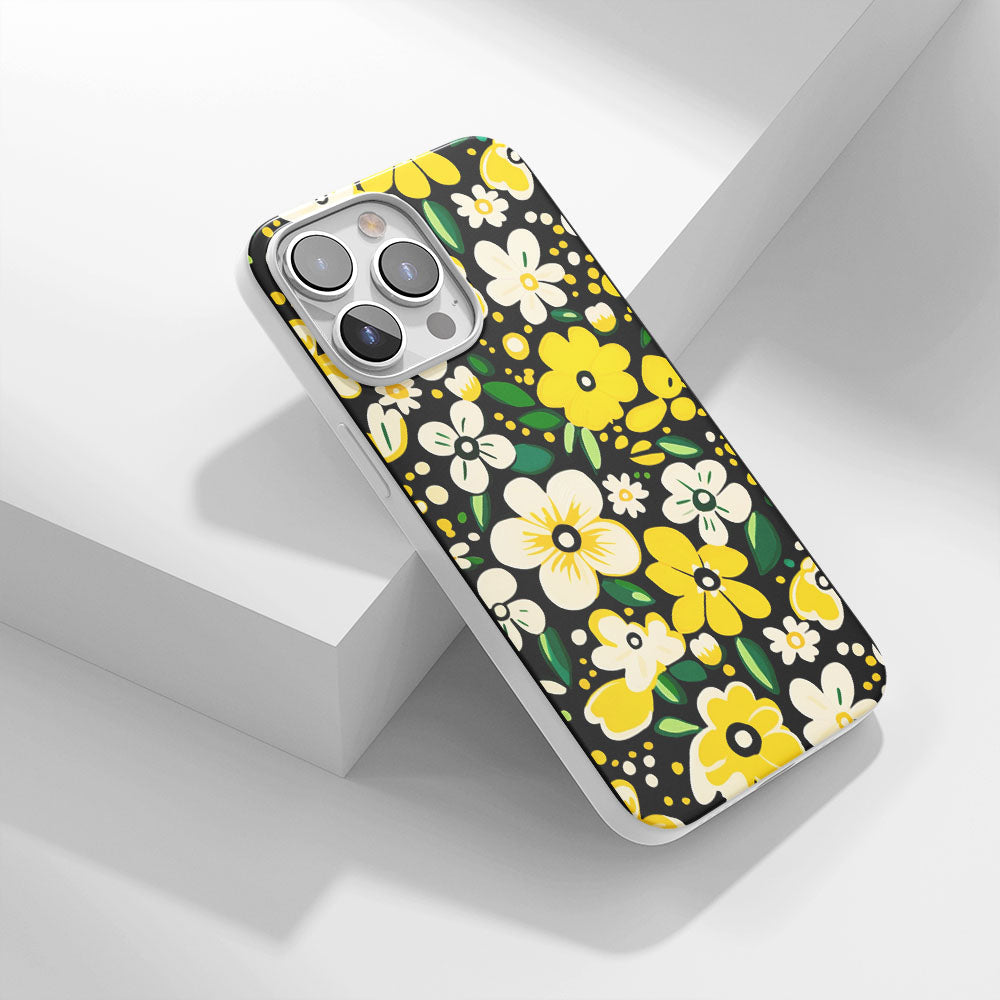 Latest 3rd-Generation Crystal Tough Glossy Flowers iPhone Case