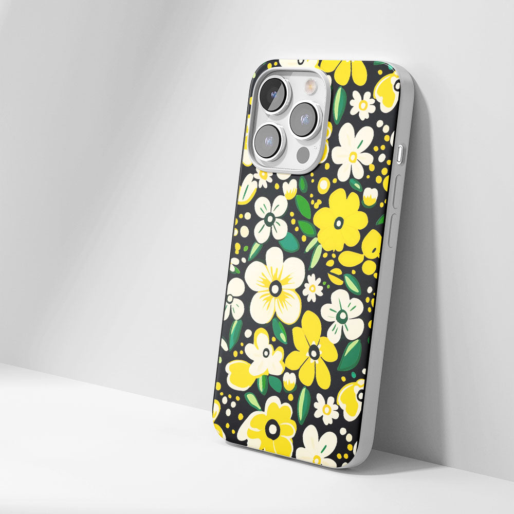 Latest 3rd-Generation Crystal Tough Glossy Flowers iPhone Case