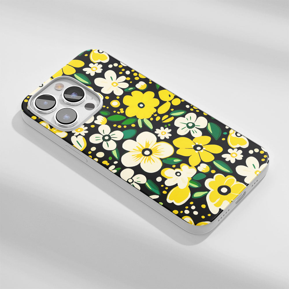 Latest 3rd-Generation Crystal Tough Glossy Flowers iPhone Case