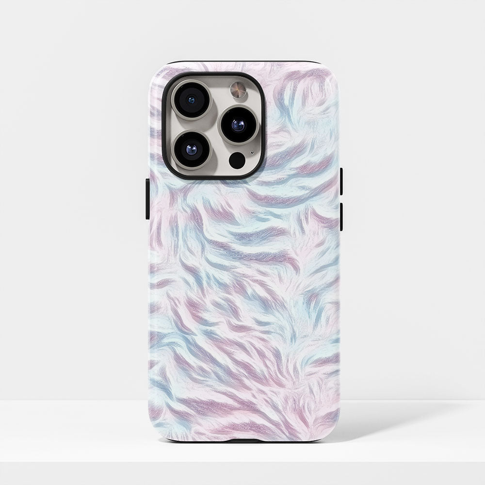 Double-Layer Semi-Handprinted Tough Matte Tiger Stripes iPhone Case