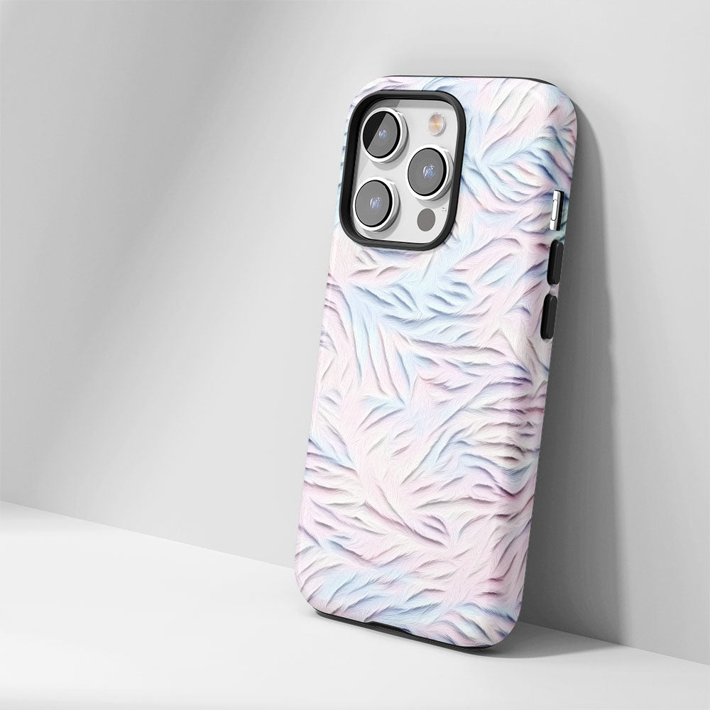 Double-Layer Semi-Handprinted Tough Matte Tiger Stripes iPhone Case