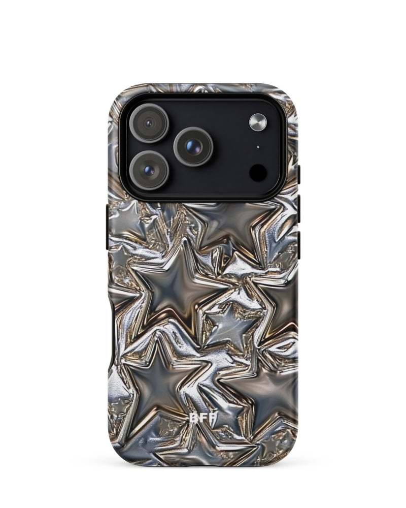 Double-Layer Semi-Handprinted Tough Matte Stars iPhone Case (MagSafe-C BFFcase Double-Layer Semi-Handprinted Tough Matte Stars iPhone Case (MagSafe-C BFFcase