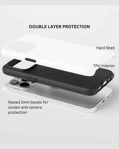 Double-Layer Semi-Handprinted Tough Matte Cherries iPhone Case (MagSafe-Compatible)