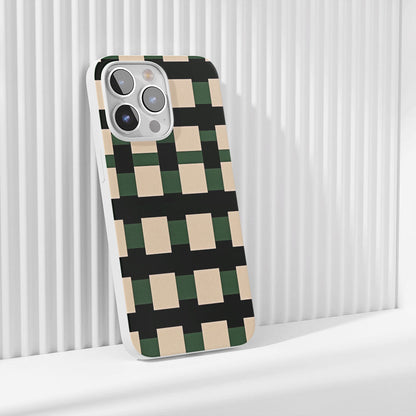 Latest 3rd-Generation Crystal Tough Glossy Checks iPhone Case