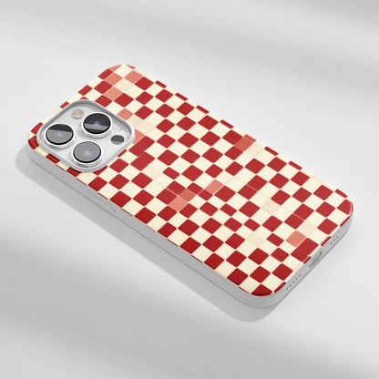 Latest 3rd-Generation Crystal Tough Glossy Checks iPhone Case