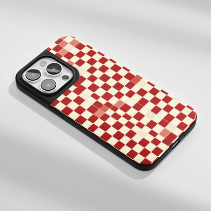 Industry-Level Tough Matte Checks iPhone Case