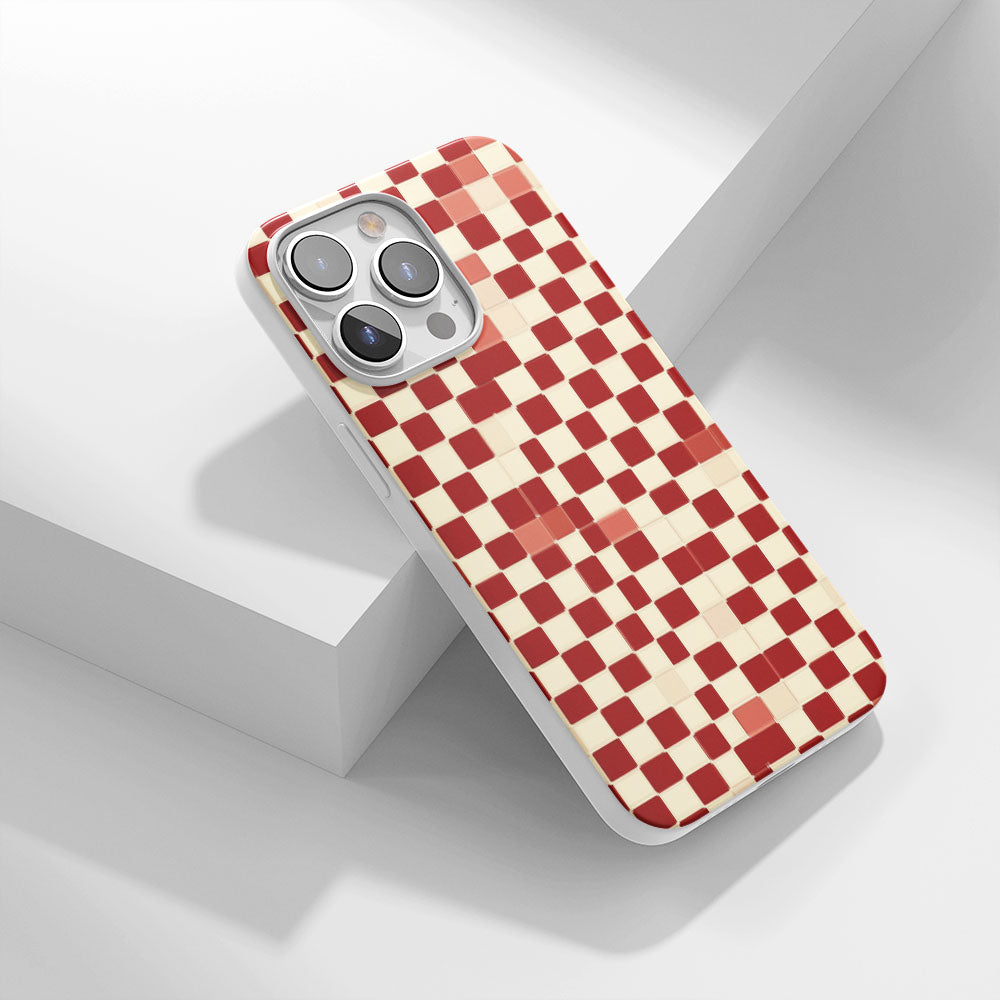 Latest 3rd-Generation Crystal Tough Glossy Checks iPhone Case