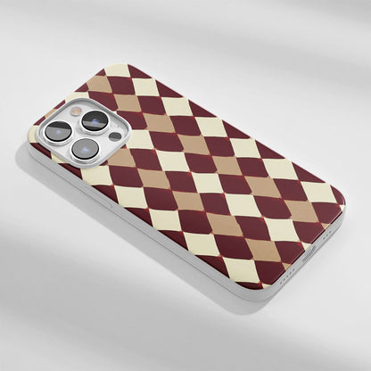 Latest 3rd-Generation Crystal Tough Glossy Checks iPhone Case