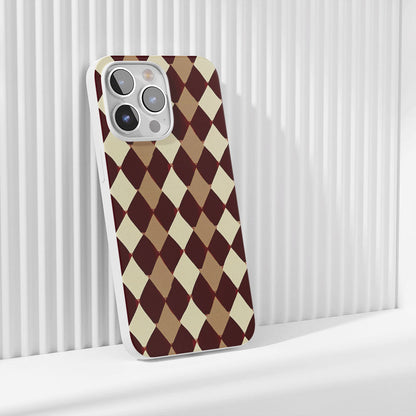 Latest 3rd-Generation Crystal Tough Glossy Checks iPhone Case