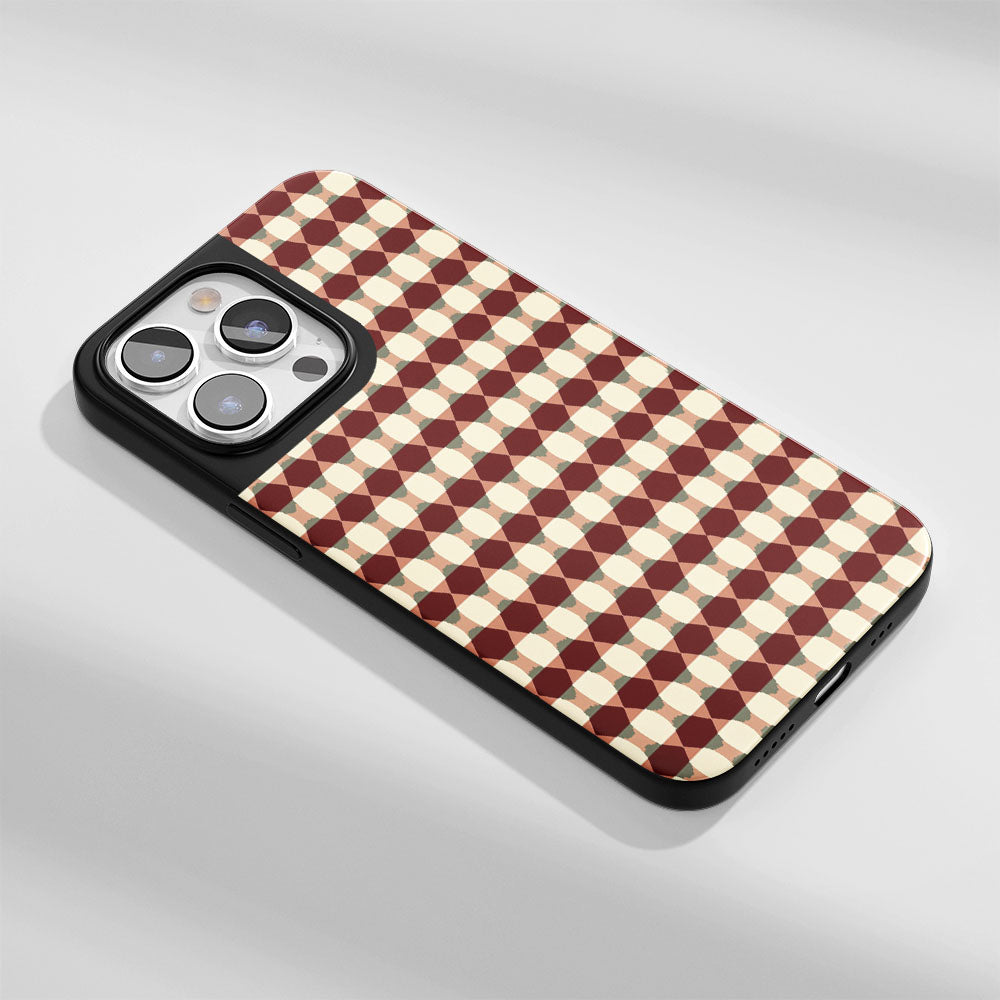 Industry-Level Tough Matte Checks iPhone Case