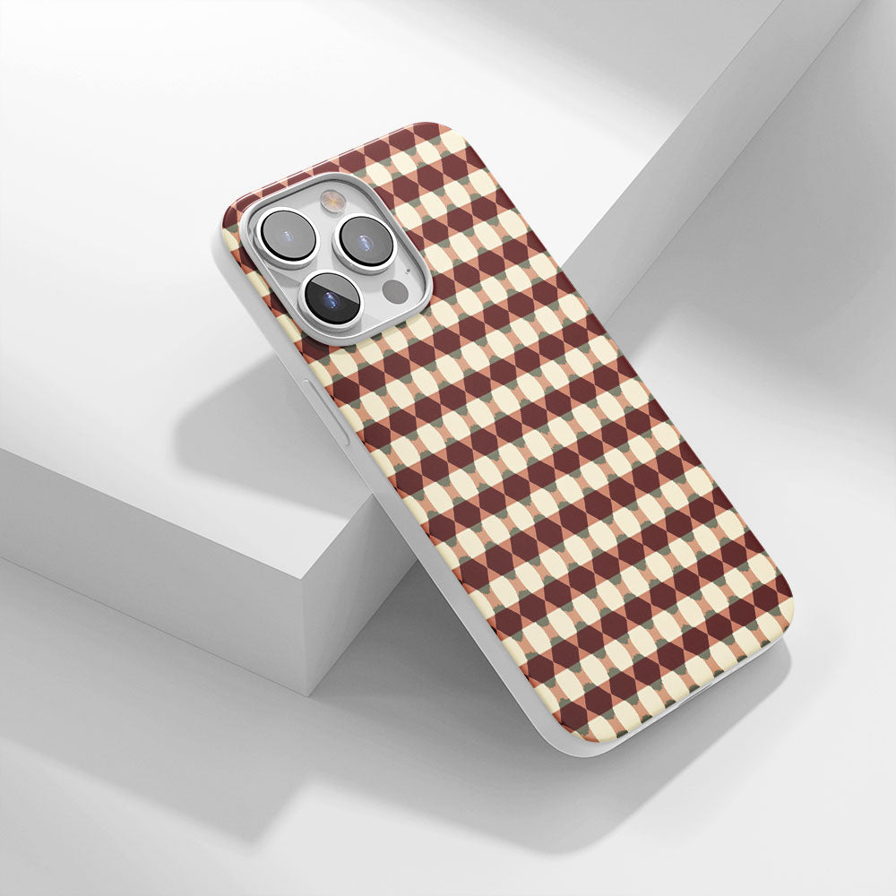 Latest 3rd-Generation Crystal Tough Glossy Checks iPhone Case