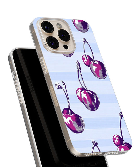 Latest 3rd-Generation Crystal Tough Glossy Cherries iPhone Case (MagSafe-Compatible)
