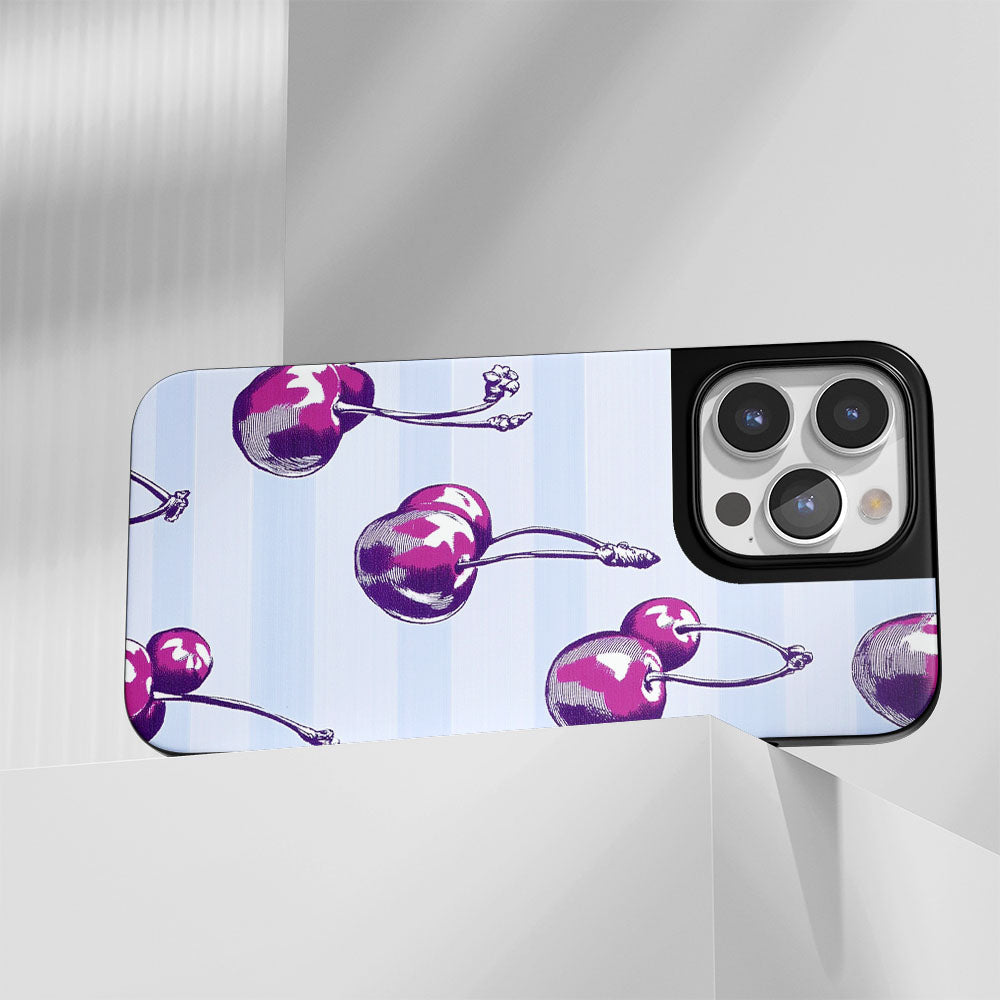 Industry-Level Tough Matte Cherries iPhone Case