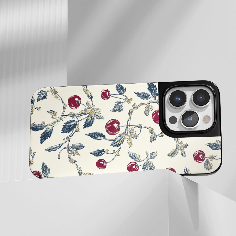 Industry-Level Tough Matte Cherries iPhone Case