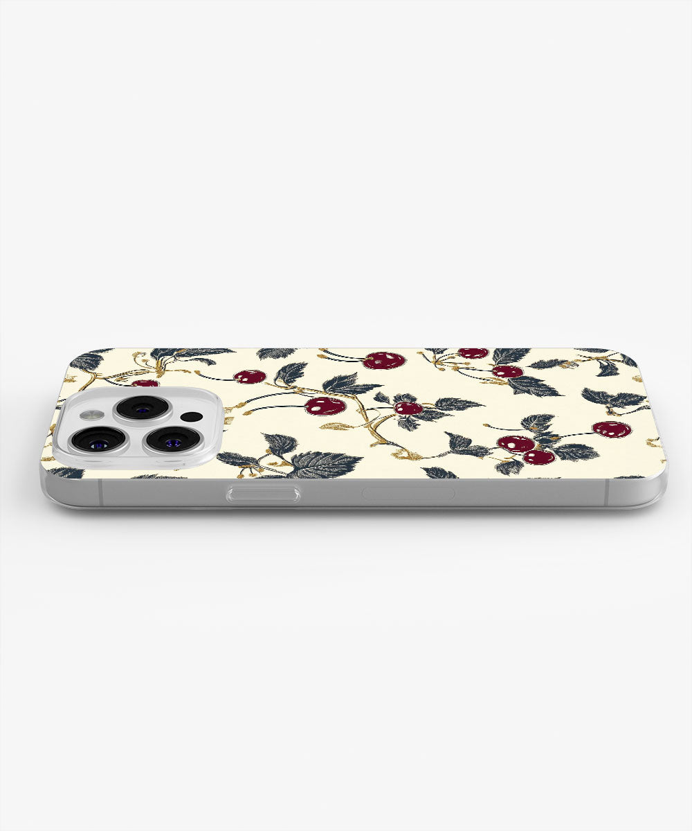 Latest 3rd-Generation Crystal Tough Glossy Cherries iPhone Case (MagSafe-Compatible)