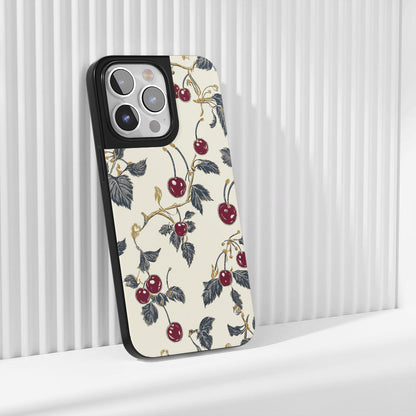 Industry-Level Tough Matte Cherries iPhone Case