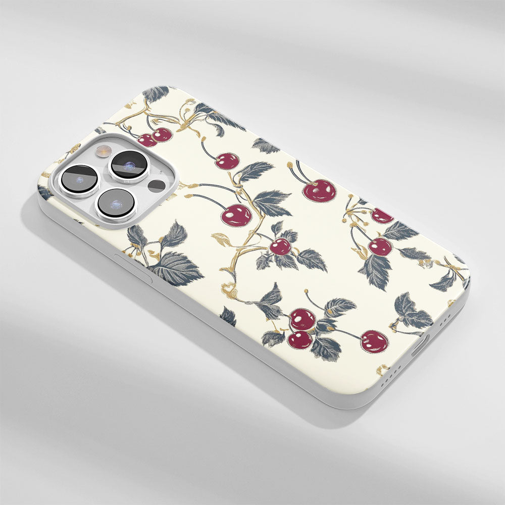 Latest 3rd-Generation Crystal Tough Glossy Cherries iPhone Case