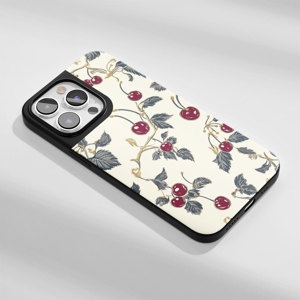 Industry-Level Tough Matte Cherries iPhone Case