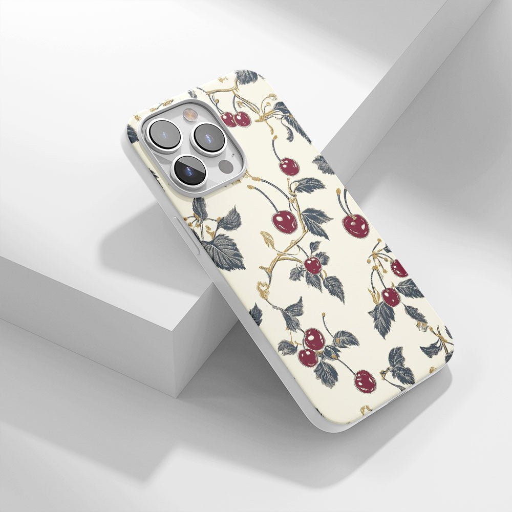 Latest 3rd-Generation Crystal Tough Glossy Cherries iPhone Case