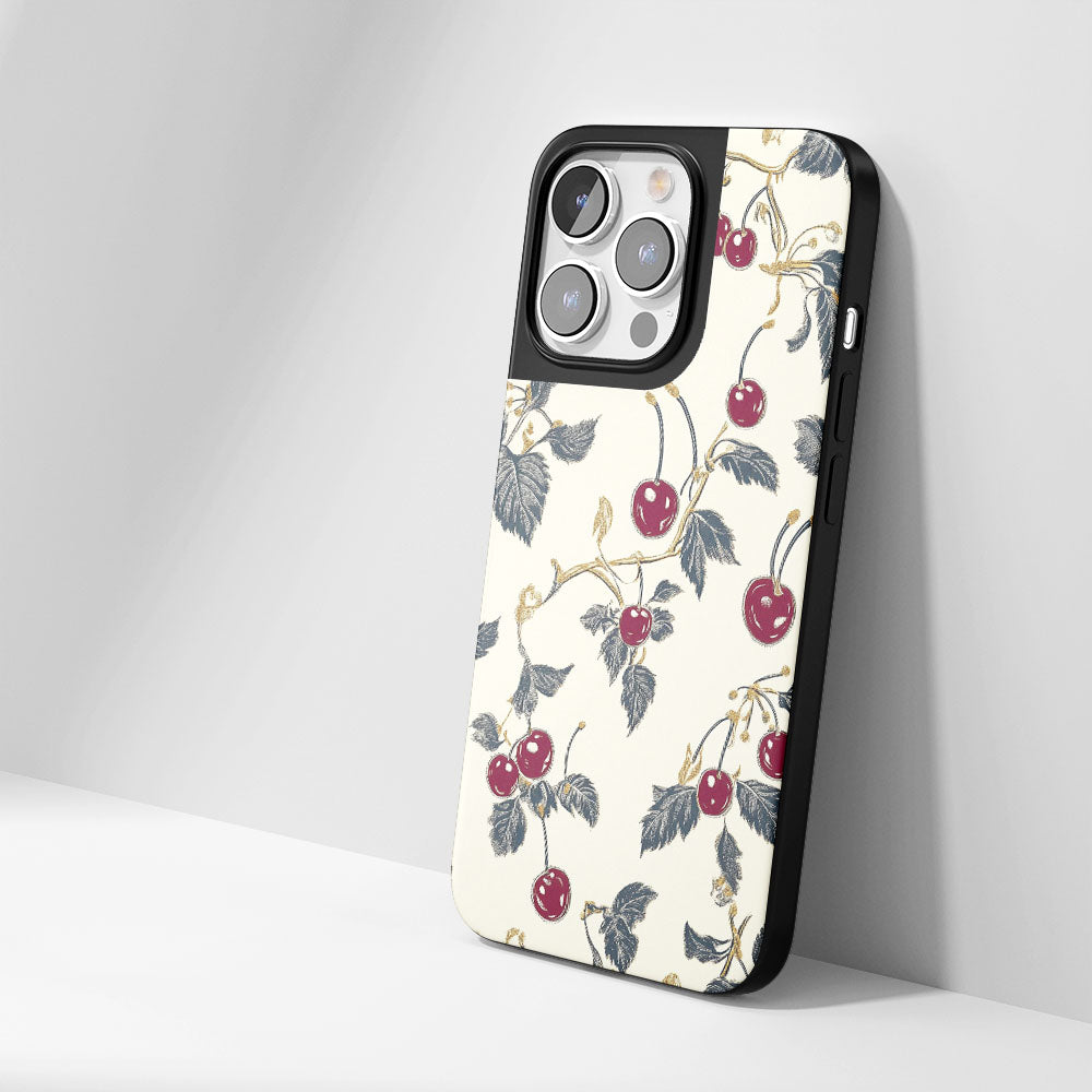 Industry-Level Tough Matte Cherries iPhone Case