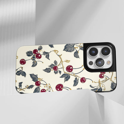 Industry-Level Tough Matte Cherries iPhone Case