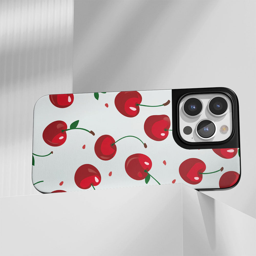 Industry-Level Tough Matte Cherries iPhone Case