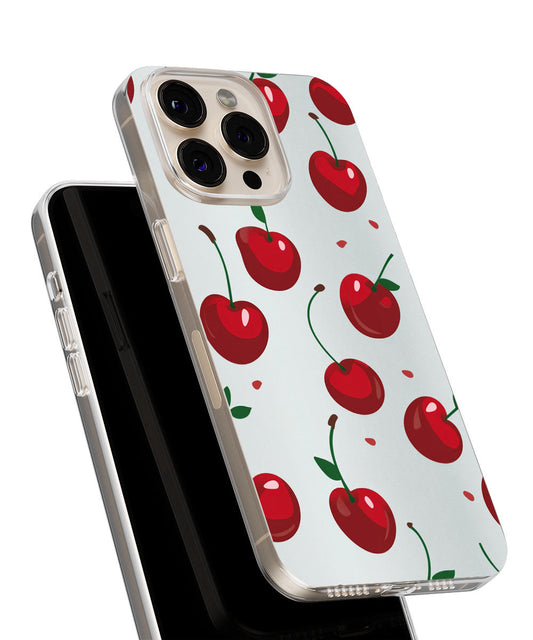Latest 3rd-Generation Crystal Tough Glossy Cherries iPhone Case (MagSafe-Compatible)