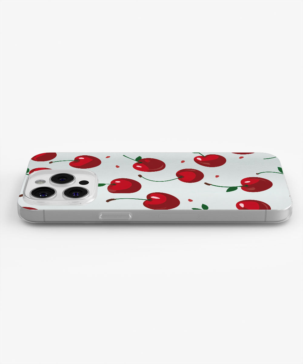 Latest 3rd-Generation Crystal Tough Glossy Cherries iPhone Case (MagSafe-Compatible)